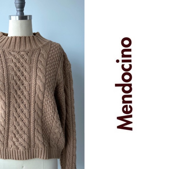 Mendocino - 496 - Tan Knitted Sweater - Picture 1 of 6